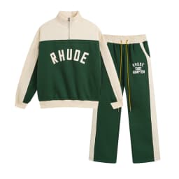 Red New Style American-style Sport Casual Rhude Suit High-quality Fleece Sport Suit Stock