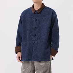 Corduroy Jacket Mens Thick Warm Cotton-padded Jacket Ancient Winter Padded Jacket Men Retro Chinese Style Coat Traditional Dress