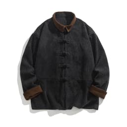 Corduroy Jacket Mens Thick Warm Cotton-padded Jacket Ancient Winter Padded Jacket Men Retro Chinese Style Coat Traditional Dress