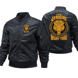 Muay Thai Tiger Bomber Jacket Men Thick Winter Coats Printed Warm Air Pilot Windbreaker Zipper Jackets Hombre Dropshipping