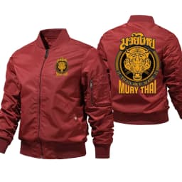 Muay Thai Tiger Bomber Jacket Men Thick Winter Coats Printed Warm Air Pilot Windbreaker Zipper Jackets Hombre Dropshipping
