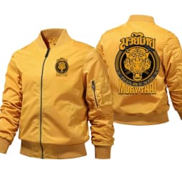 Muay Thai Tiger Bomber Jacket Men Thick Winter Coats Printed Warm Air Pilot Windbreaker Zipper Jackets Hombre Dropshipping