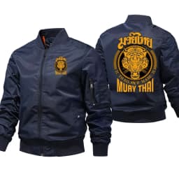 Muay Thai Tiger Bomber Jacket Men Thick Winter Coats Printed Warm Air Pilot Windbreaker Zipper Jackets Hombre Dropshipping