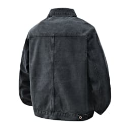 Trendy Loose fit Denim Jacket A Vintage Wash Finish Workwear Inspired Multipocket Design and Versatile Casual Style