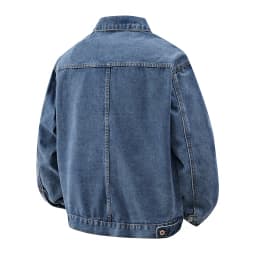 Trendy Loose fit Denim Jacket A Vintage Wash Finish Workwear Inspired Multipocket Design and Versatile Casual Style