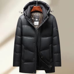 2024 Men's Down Jacket Mid-Length Winter Thick 90% White Duck Down Jacket windproof warm winter down coat,parkas men Hood coat