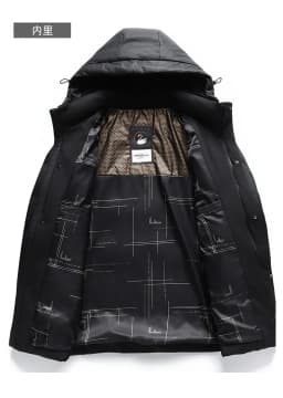 2024 Men's Down Jacket Mid-Length Winter Thick 90% White Duck Down Jacket windproof warm winter down coat,parkas men Hood coat