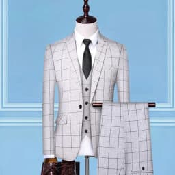 Suit (Blazer + Vest + Trousers) Fashion Business Casual Gentleman Men's Italian Style Elegant Plaid Slim Formal 3-piece Suit