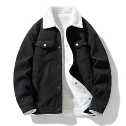 2024 Winter New Cashmere Stand up Collar Cotton Jacket Thickened Warm Youth Fashion Versatile Cotton Jacket Corduroy Fabric