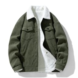 2024 Winter New Cashmere Stand up Collar Cotton Jacket Thickened Warm Youth Fashion Versatile Cotton Jacket Corduroy Fabric