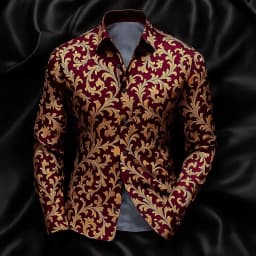 Men's simple solid color 3D geometric pattern print lapel long-sleeved shirt casual daily autumn and winter all-match tops