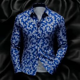 Men's simple solid color 3D geometric pattern print lapel long-sleeved shirt casual daily autumn and winter all-match tops