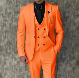 Black Luxury Men's Suits Elegant Slim Fit Male Blazer Peak Lapel Latest Three-Piece (Jacket+Pants+Vest) Terno Masculino Completo