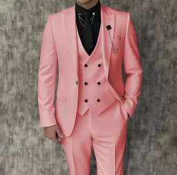 Black Luxury Men's Suits Elegant Slim Fit Male Blazer Peak Lapel Latest Three-Piece (Jacket+Pants+Vest) Terno Masculino Completo