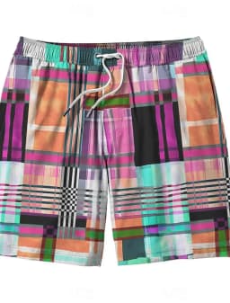 2024 Surf Volleyball Drawstring Boxers Summer Men's Color Block Breathable Swim Trunks Shorts Sexy Low-rise Casual Board Shorts