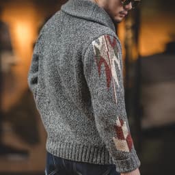 Maden Knitted Vintage Cardigan Men Sweater Indiana Thick Knit Oversized Streetwear Geometric Trend V-neck Christmas Knit Coats