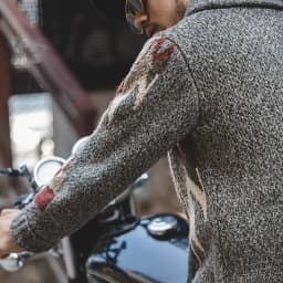 Maden Knitted Vintage Cardigan Men Sweater Indiana Thick Knit Oversized Streetwear Geometric Trend V-neck Christmas Knit Coats