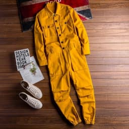 Men's Jumpsuits Long Sleeve Pockets Cargo Joggers Jumpsuits Casual Overalls Coveralls Costume Pants Black Army Green Khaki