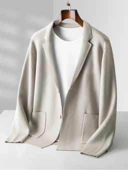 Autumn Winter Men Cashmere Sweater Button Cardigan Turn-Down Collar 100% Merino Wool Pocket Knitwear Soft Casual Fashion Coat