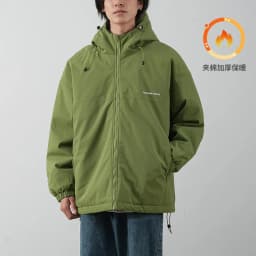 DUKEEN Men's Thick Cotton-Padded Jacket Warm Winter Hooded Coat Insulated Outdoor Proofwahter Softshell Hiking Jacket