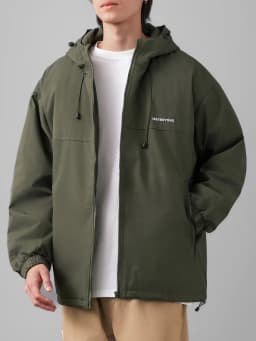 DUKEEN Men's Thick Cotton-Padded Jacket Warm Winter Hooded Coat Insulated Outdoor Proofwahter Softshell Hiking Jacket