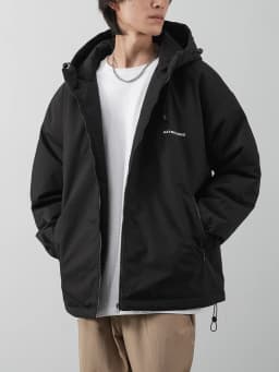 DUKEEN Men's Thick Cotton-Padded Jacket Warm Winter Hooded Coat Insulated Outdoor Proofwahter Softshell Hiking Jacket