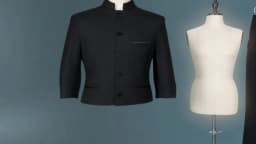 Men's Business, Fashionable, Cool, Casual, Stand-Up Collar, Single-Piece Korean-Style Zhongshan Suit Two-Piece Set