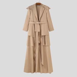 Fashion Men Irregular Blazer Streetwear Lapel Long Sleeve 2025 Ruffle Elegant Long Style Blazer Casual Men's Coats S-5XL INCERUN