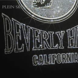 2025 Summer Trendy PP Skull Hot Diamond Short Sleeve Men Slimming Round Neck Sweatshirt Unisex Punk High Street Hip Hop T-shirt