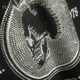 2025 Summer Trendy PP Skull Hot Diamond Short Sleeve Men Slimming Round Neck Sweatshirt Unisex Punk High Street Hip Hop T-shirt