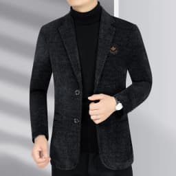 Blazer Men's Business Gentleman Wedding Fashionable Solid Color Best Man, Slimming and Casual Middle-aged and Elderly Blazer