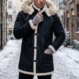 Men's Winter Fleece Jacket Popular Mohair Coat Multiple Pockets Hooded Jacket Outdoor Hiking Men's Clothing Thick Jacket for Men