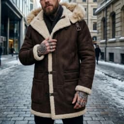 Men's Winter Fleece Jacket Popular Mohair Coat Multiple Pockets Hooded Jacket Outdoor Hiking Men's Clothing Thick Jacket for Men