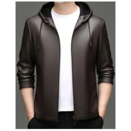 Spring Autumn New Style Men's Leather Jacket Casual Genuine Sheepskin Slim Fit Large Size Leather Coat for Men