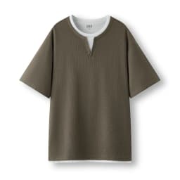 Semir Men Tshirt Short Sleeve V Neck Colorblock Waffle Knit 2026 Autumn Loose Casual Style Pullover Everyday Top
