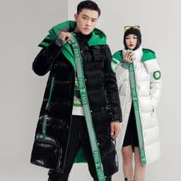 Unisex Winter Down Jacket with Waterproof Design Plus Size Long Overcoat for Couples Warmth Style