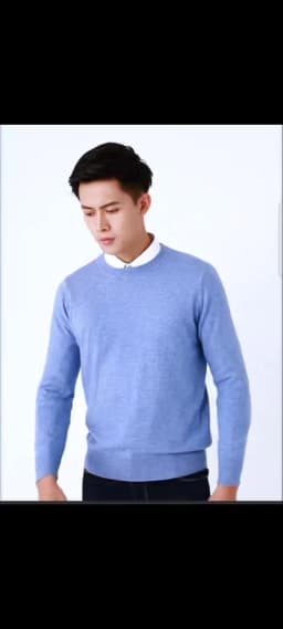 Men's Wool Sweater Autumn And Winter New Round Neck Loose Solid Color Winter Thickening Bottoming Shirt