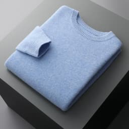 Men's Wool Sweater Autumn And Winter New Round Neck Loose Solid Color Winter Thickening Bottoming Shirt