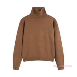 2026 new hot Half High Neck Knitted Jumper Women Slim Stretch Long Sleeve Basic Commuter Layering Warm Sweater Tops