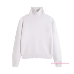 2026 new hot Half High Neck Knitted Jumper Women Slim Stretch Long Sleeve Basic Commuter Layering Warm Sweater Tops