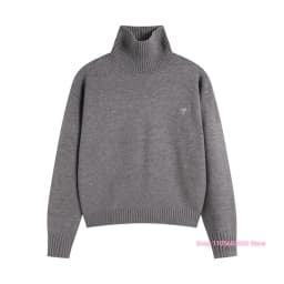 2026 new hot Half High Neck Knitted Jumper Women Slim Stretch Long Sleeve Basic Commuter Layering Warm Sweater Tops