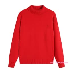 2026 new hot Half High Neck Knitted Jumper Women Slim Stretch Long Sleeve Basic Commuter Layering Warm Sweater Tops