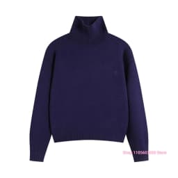 2026 new hot Half High Neck Knitted Jumper Women Slim Stretch Long Sleeve Basic Commuter Layering Warm Sweater Tops