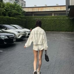 Matin Kim Raw Cut Logo Sweatshirt Cropped Loose Fit Cotton Streetwear Unisex Top