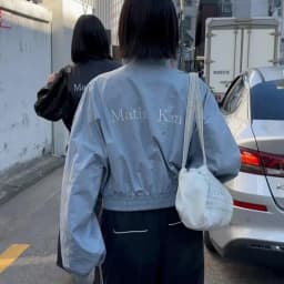 Matin Kim Raw Cut Logo Sweatshirt Cropped Loose Fit Cotton Streetwear Unisex Top