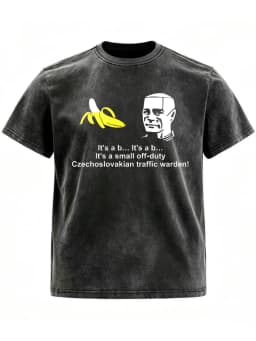 Men'S Red Dwarf TV Show Inspired Funny Quote 230g Washed T-Shirt - It'S a Small Part of Me Lister & Kryten Graphic, 100% Casual Round Neck Tee for Fans, All-Season Comfort Fit, Pop Culture Apparel, Fan Merchandise, Graphic Print Shirt