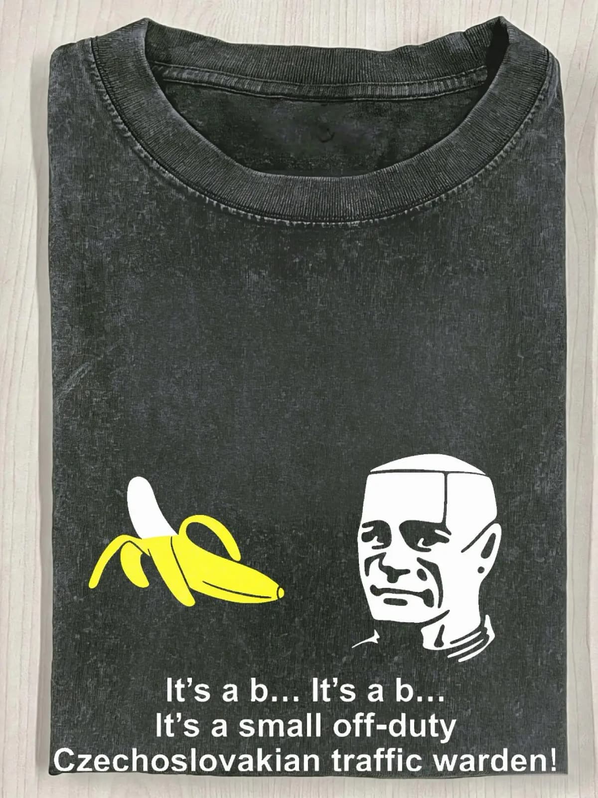 Men'S Red Dwarf TV Show Inspired Funny Quote 230g Washed T-Shirt - It'S a Small Part of Me Lister & Kryten Graphic, 100% Casual Round Neck Tee for Fans, All-Season Comfort Fit, Pop Culture Apparel, Fan Merchandise, Graphic Print Shirt