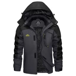 KEFITEVD Men's Winter Ski Jacket Waterproof Warm Thick Fleece Hiking Jackets Raincoats Snow Jacket Coats Windbreaker Man Parka