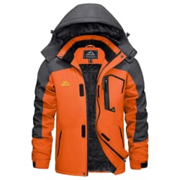 KEFITEVD Men's Winter Ski Jacket Waterproof Warm Thick Fleece Hiking Jackets Raincoats Snow Jacket Coats Windbreaker Man Parka