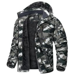 KEFITEVD Men's Winter Ski Jacket Waterproof Warm Thick Fleece Hiking Jackets Raincoats Snow Jacket Coats Windbreaker Man Parka